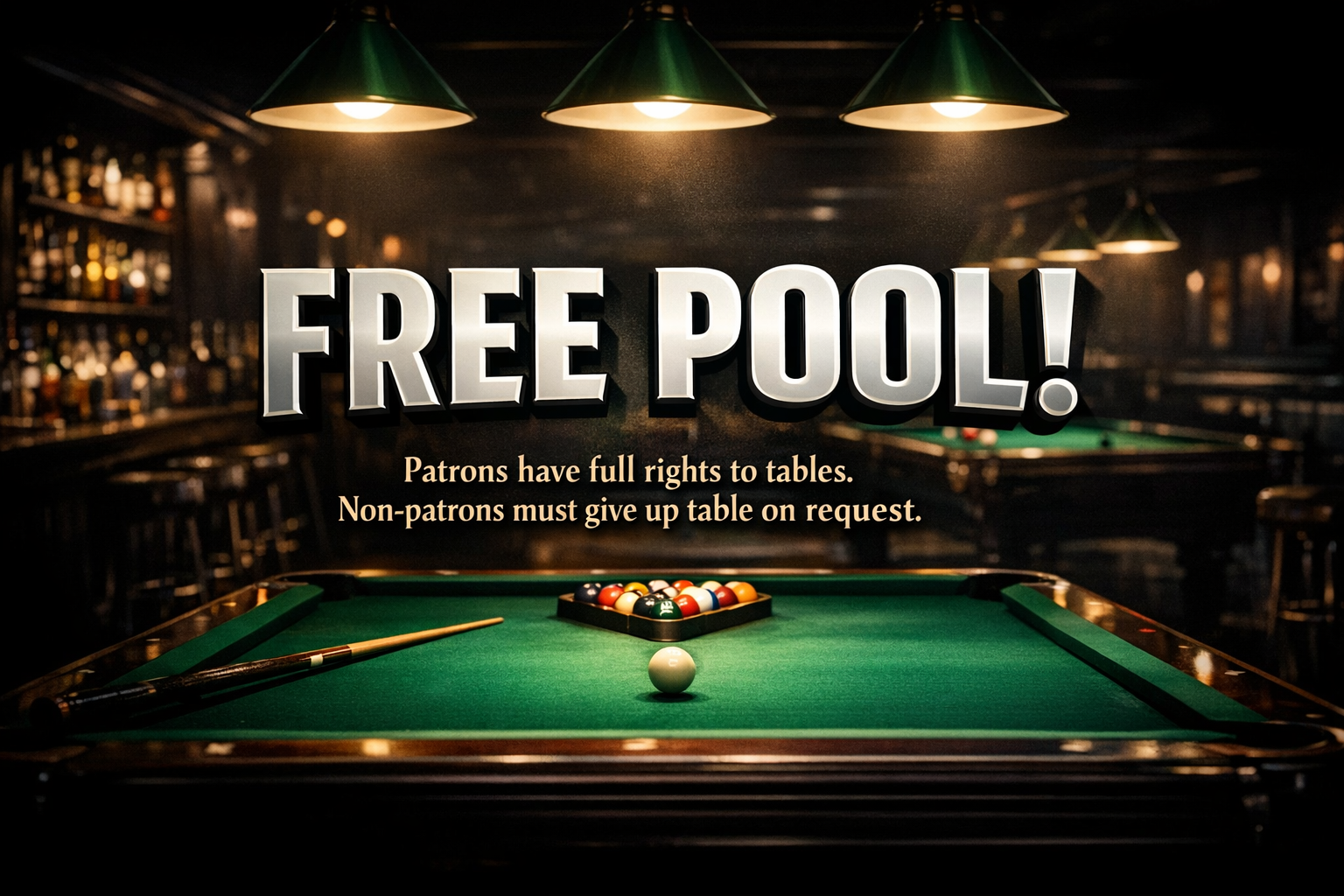 Free Pool! spotlight slide